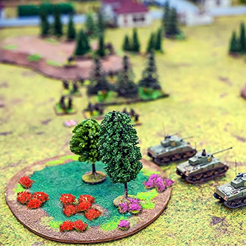 112 Pieces Bushy Tufts White Yellow Red Purple Flower Cluster Grass Tufts Kit Resin Wasteland Tuft Terrain Model Kit Static Scenery Model For Landscape Artificial Grass Modeling (Classic Style) #TOP4