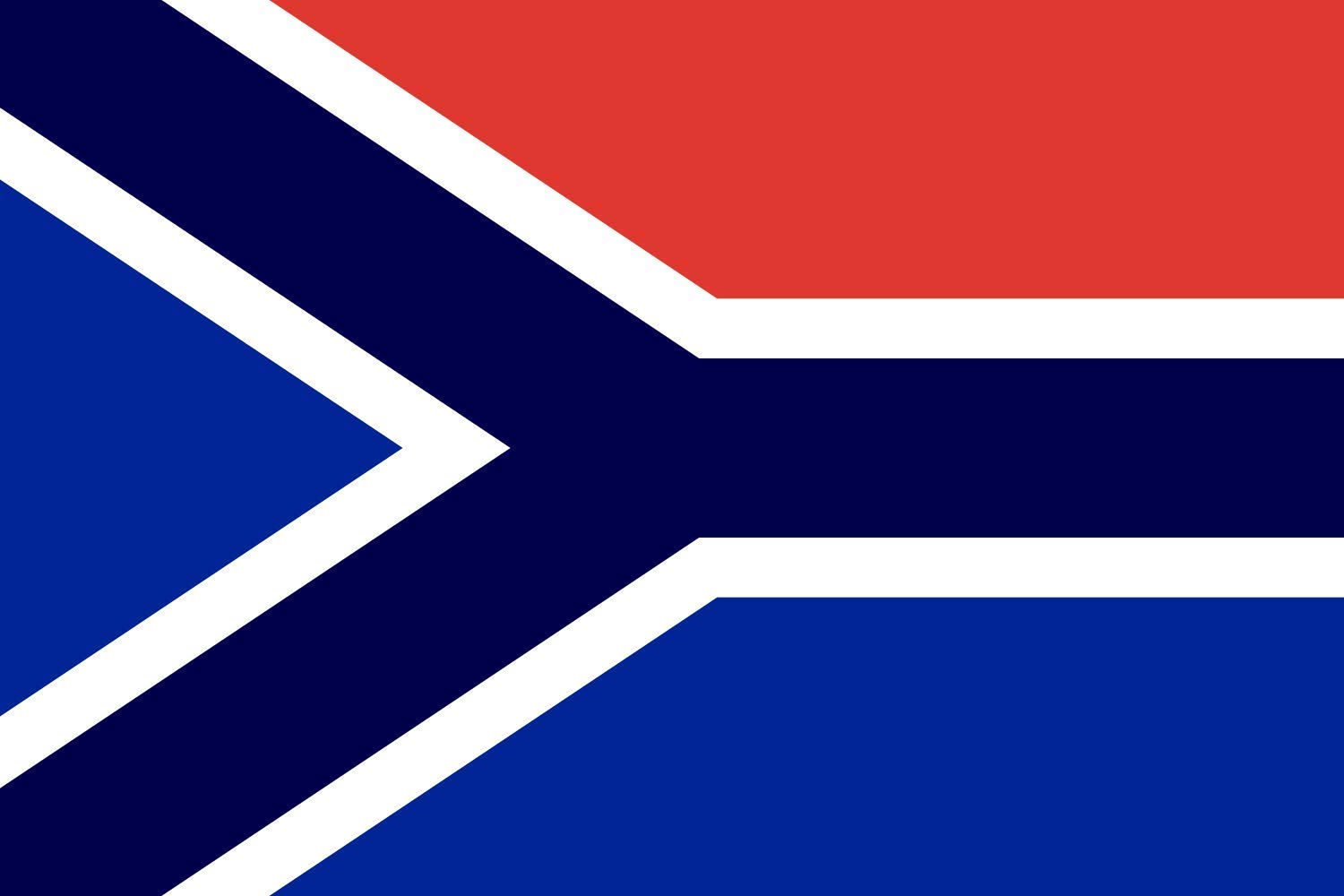 Drapeau Afrique du Sud grand format sans jaune pour salon moderne