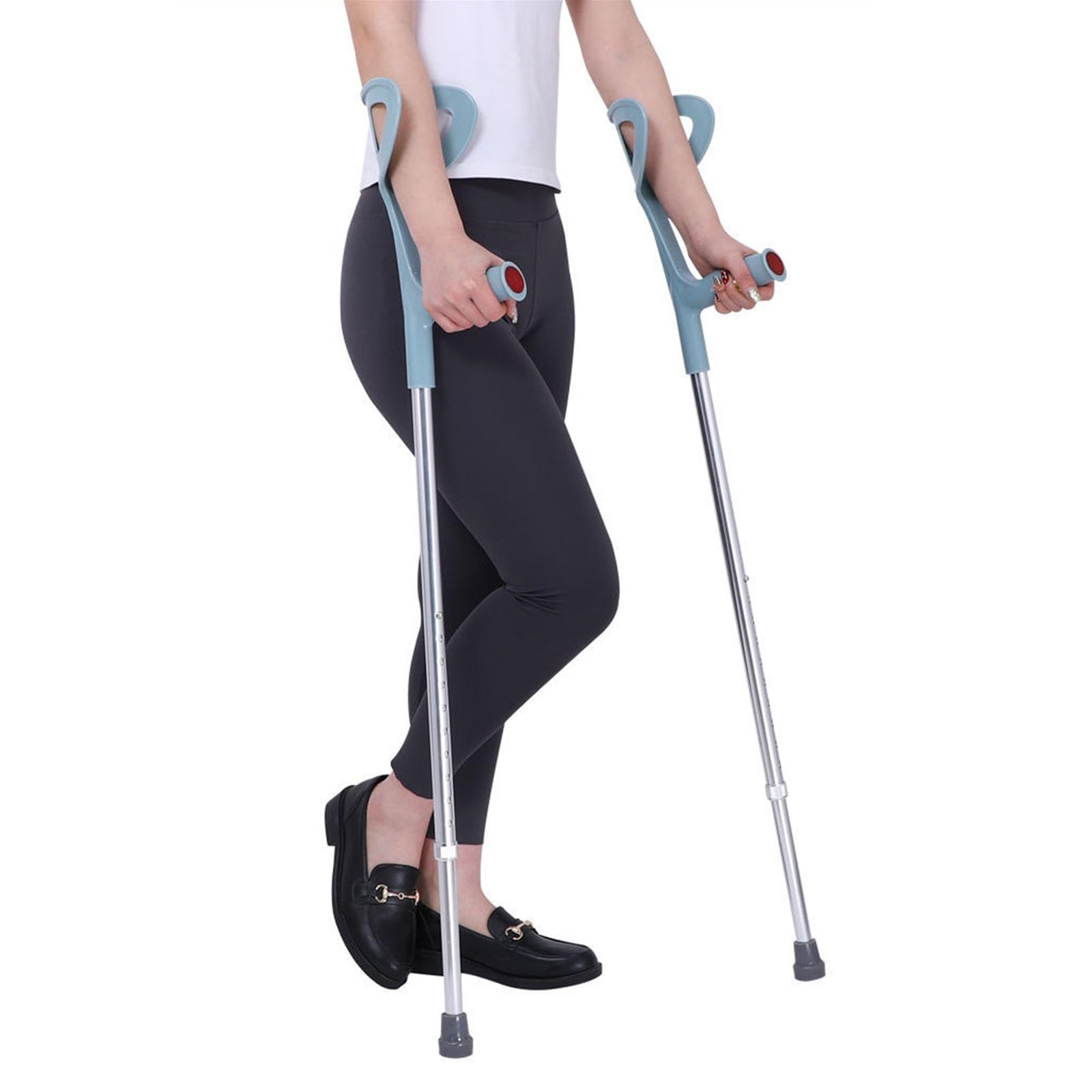 Muletas Para Antebrazo Ajuste De Altura, Aluminio Muletas De Codo Agarre Cómodo Y Resistente Al Desgaste Para Un Apoyo Estable Al Caminar(Black,140-165CM_1PCS)
