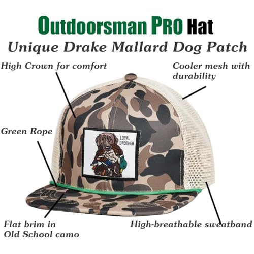 Image of EDTREK Outdoorsman Pro Trucker Breathable Mesh Performance Cap - Flat Brim Snapback Hat