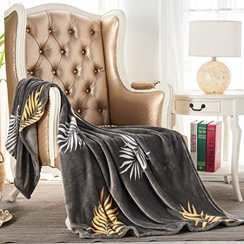 Jml Throw Blanket 50" X 60", Plush Fleece Throw Blanket For Couch - Luxury Soft Lightweight Couch Bed Blanket (Phoenix Leaves, One Throw(50"X60")) #TOP12