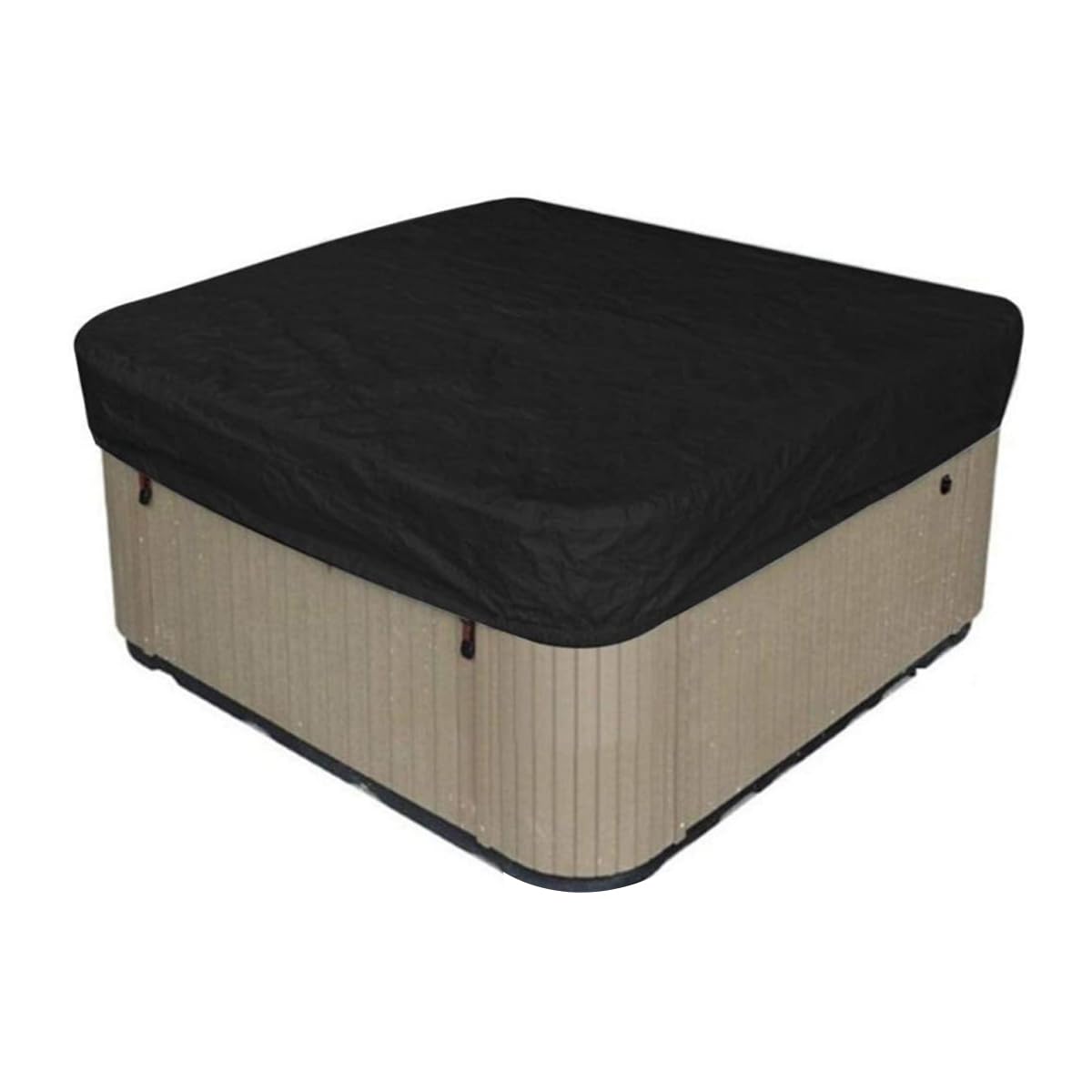 Alide Housse de protection pour jacuzzi, imperméable et anti-poussière, protection solaire pour extérieur, carrée, pour source chaude, pour l'hiver, pour piscine, spa, noire