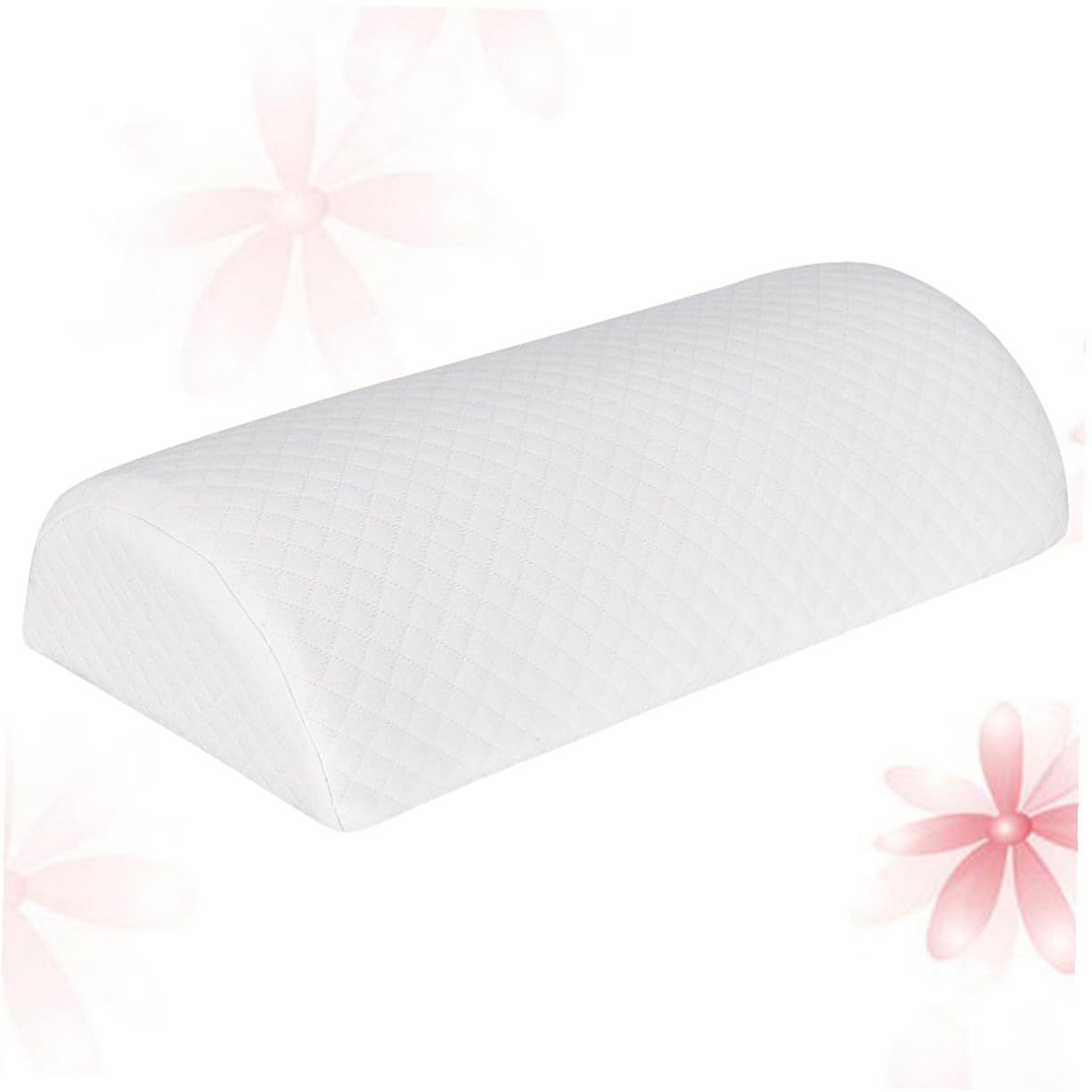 Almohada de Memoria para Piernas Semicircular de Poliuretano Color Blanco