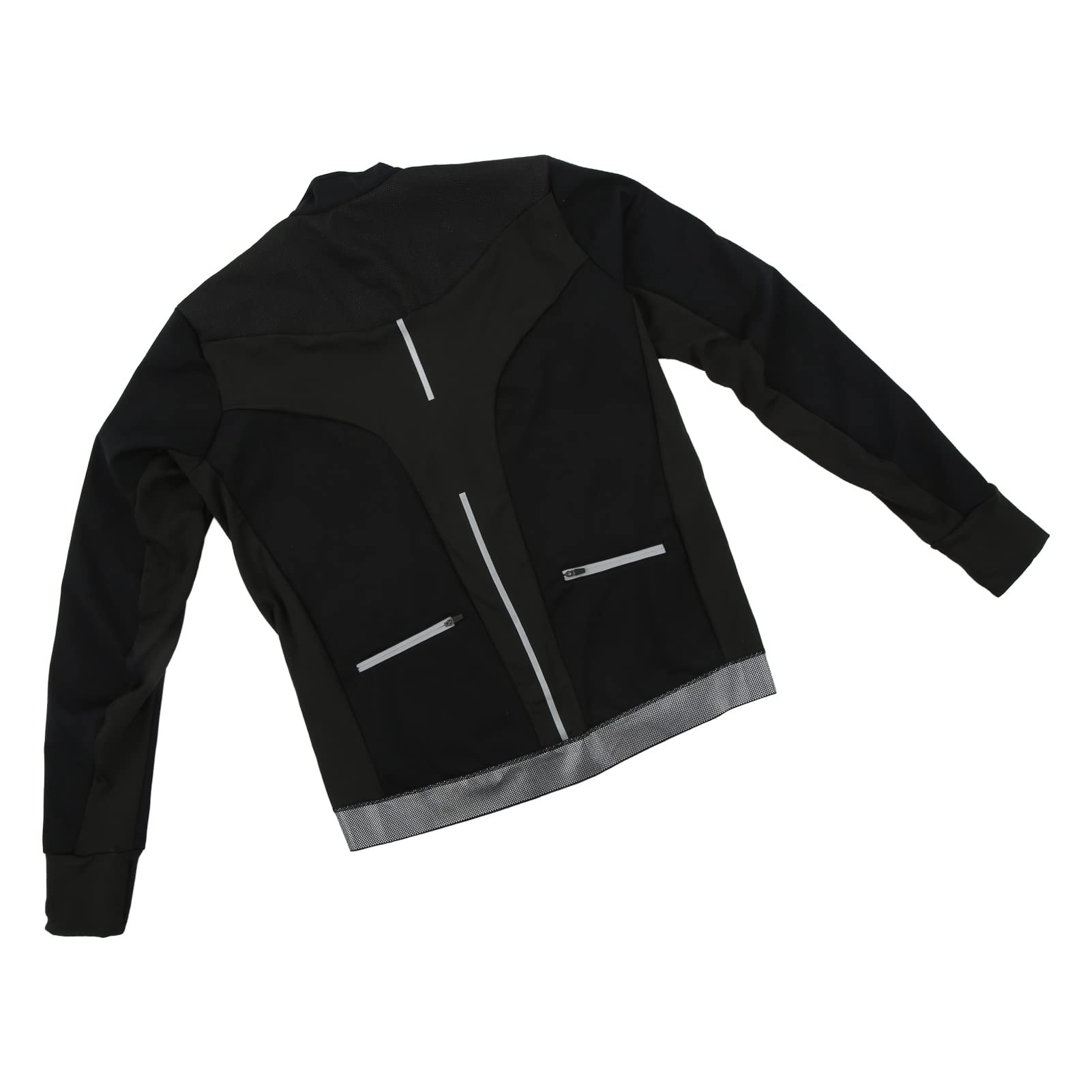 Chaqueta de Ciclismo Impermeable Reflectante a Prueba de Viento Cómoda Manga Larga para Deportes Al Aire Negro 1 X Ropa de Ciclismo (SG)