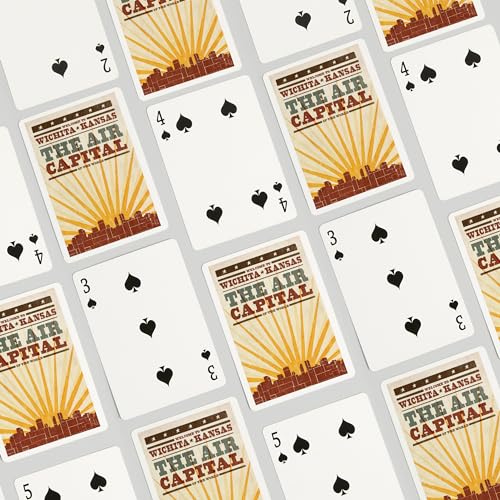 Naipes Poker Wichita Kansas, 52 cartas, tamaño póker miniatura 4