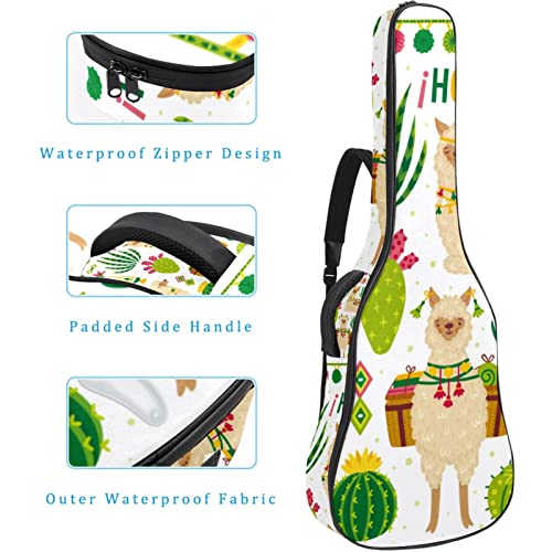 Pleine Taille Guitare Gig Sac Étanche Guitare Carry Case avec Bandoulière Réglable Crânes Fleurs Feuilles Jaunes… - Les Beatles, Paul McCartney, John Lennon, RIngo Starr, George Harrison Pleine Taille Guitare Gig Sac Étanche Guitare Carry Case avec Bandoulière Réglable Crânes Fleurs Feuilles Jaunes… – Image 5