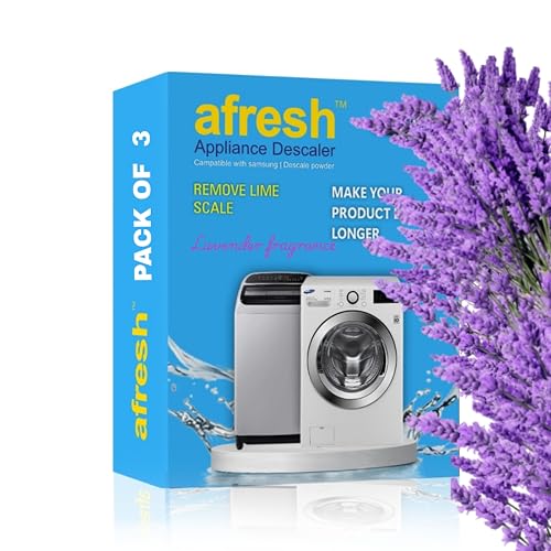 Image of Washing Machine Drum Cleaner Afresh Original 300gm Descal Washing machine Lavender Fragrance Drum cleaning powder Compatible For Samsung Front Load and Top Load,