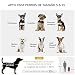 Pawhut Cochecito Plegable Mascotas 75×46×94 cm Perro Gato Carrito Ruedas Giran 360º...