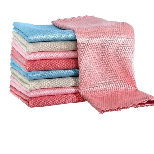 Asciugatura veloce asciugamani da cucina in fibra 8pcs Multicolor Kitchen Dishcloth Multiple Sizes(30 * 30cm)