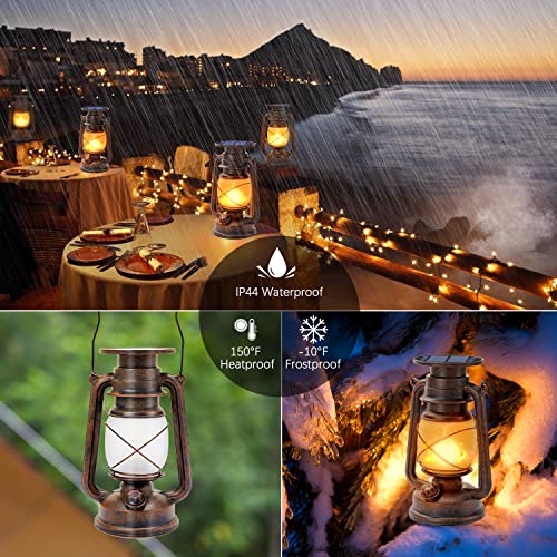 Solar Laterne Vintage – Wasserdichte Gartenleuchte Mit Warmem Licht, IP67