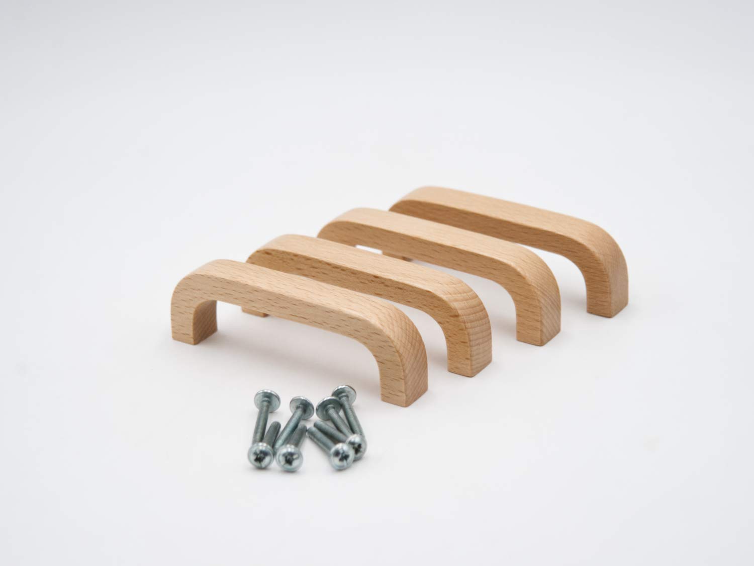 Jowe Beech Set Of 4 Furniture Handles (Varnished )
