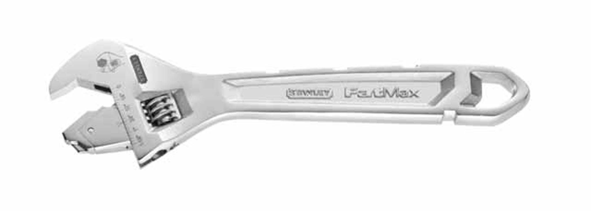 STANLEY 0-95-876 Clé À Molette Gamme FATMAX - Clé Forgée En Acier - Finition Anti-Corrosion - Marquage Laser - 5 Dimensions - Poignée Large - Ouverture 34Mm - Normes Iso 6787 Et Din 3117