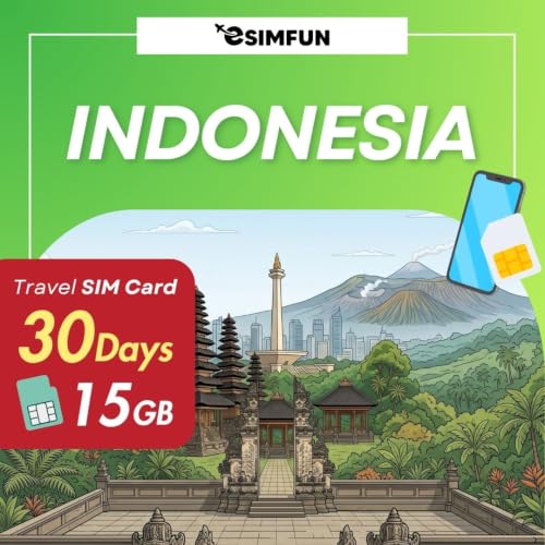 5G Indonesia 30 Days Unlimited Data Sim Card | 15GB High-Speed 5G Data + Unlimited Data at Reduced Speed | Hotspot tethering Supported | Easy to Use | Ideal for Travelers