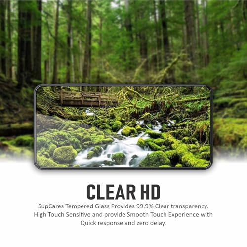 Image of SupCares Tempered Glass for Samsung Galaxy S26 (6.3 Inch) With Installation Kit | 9H Edge to Edge Screen Protector | Black