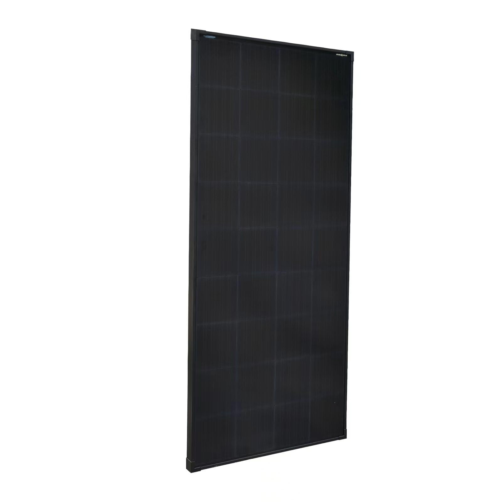 enjoy solar® Panneau Solaire Monocristallin 200W 12V, version 9BB PERC Full Black avec cadre noir (Full Black) – Idéal pour camping-car, installation balcon, abri de jardin, bateau