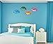 ShabbyDecor Coastal Ocean Sea Metal Fish Hanging Wall Art Decor for Living Room Bedroom Bathroom Guest Room Pool Wall Decor set of 4
