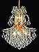 Elegant Lighting 8002D22G/EC Toureg Collection 11-Light Hanging Fixture with Elegant Cut Crystals, Gold Finish