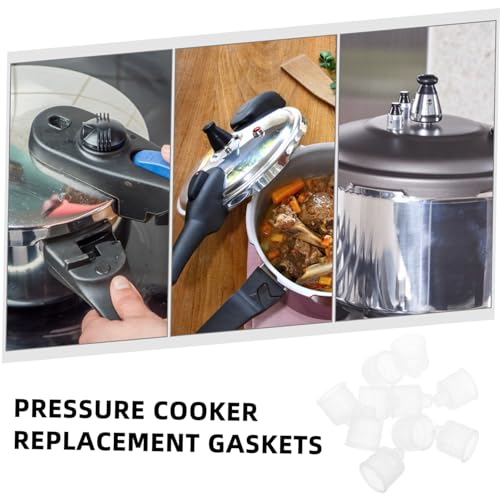 Repuesto de 10 piezas para olla de presión con sellos de silicona y válvula flotante para ajuste preciso miniatura 5