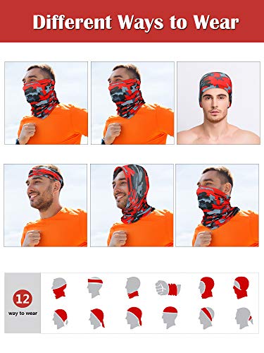 8 Pcs Summer Camo Neck Gaiter Scarf Bandanas for Men Sun Hoods Balaclava Cooling Breathable Face Mask Outdoor Sports3