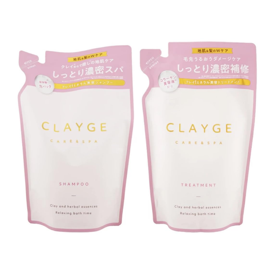 Amazon.com : Clayge M Shampoo & Conditioner Refill Set, Clay