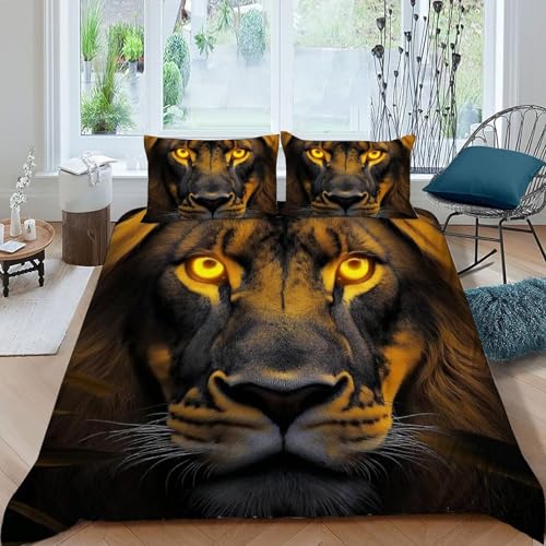 Housse de couette lion en microfibre douce avec fermeture - 3