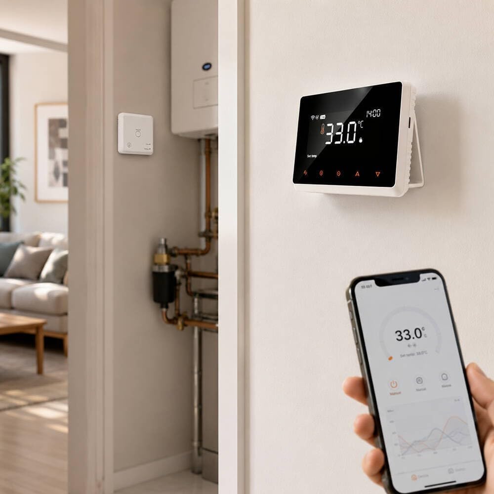 Termostato Caldera WiFi-Tuya con Accesorio Remoto