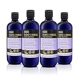 Baylis & Harding Goodness Sleep Lavender & Bergamot Sleep Body Wash, 500ml (Pack of 4) - Vegan Friendly