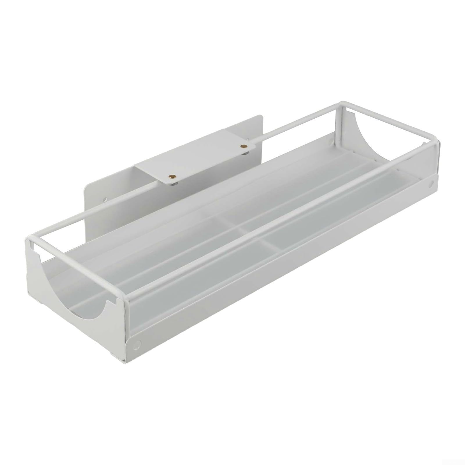 Organizer espandibile sotto il lavandino con cestino scorrevole, scaffale regolabile in acciaio inox per mobili da cucina e bagno, bianco o nero (bianco)