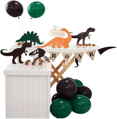 Dinosaur Birthday Party Decoration 44 Pcs, Jurassic Party Favors, Dino Baby Shower Table Decor Center Pieces, Birthday Decorations Supplies, Banner