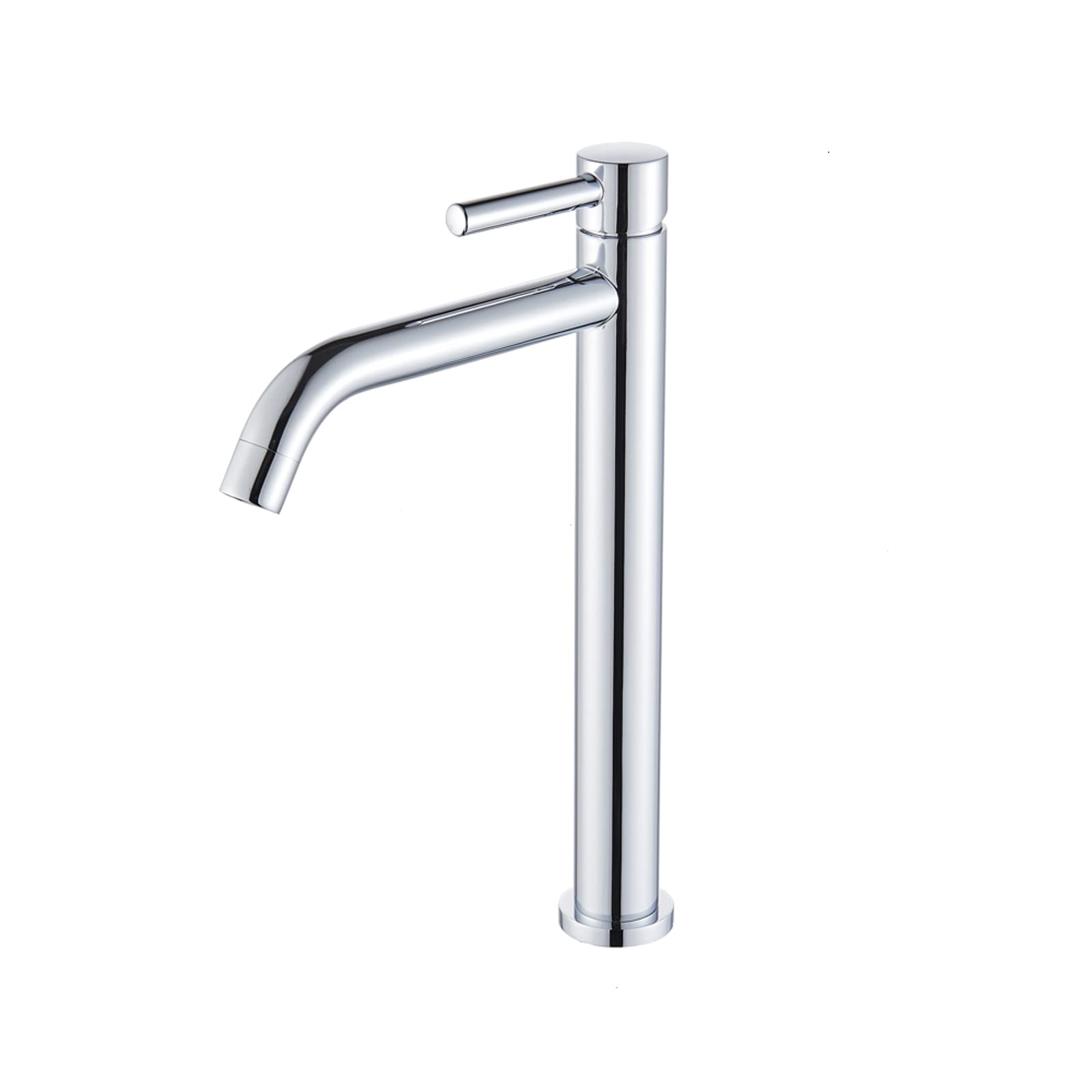 Waschtischarmatur Bad Wasserhahn Waschbecken Waschtisch Armatur, Hoher Auslauf Einhebelmischer mit Stickgriff für Badezimmer aus Messing mit Keramikkartusche