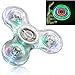 Price comparison product image FIGROL LED Fidget Spinner,Clear LED Fidget Toy Crystal Led Light Fidget Spinner Rainbow Toy Finger Spinner Hand Spinner(Crystal)