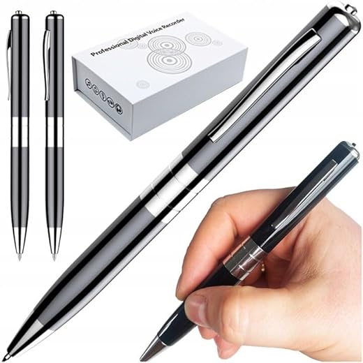 MBG line® Pen Voice Recorder Q91 | 8GB USB-Aufnahmegerät | Diktiergerät mit Sprachaktivierung, 192kbps HD-Audio, 100 Stunden Aufnahmezeit