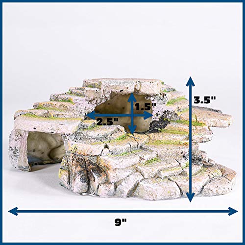 image for PENN-PLAX Reptology Shale Scape Step Ledge & Cave Hideout – Basking 