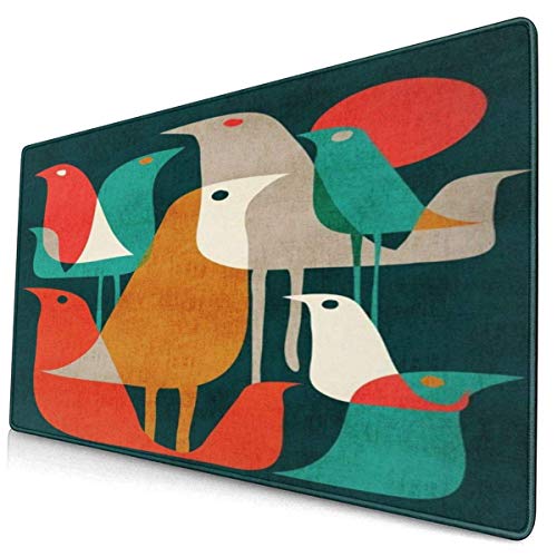 Benutzerdefinierte Mauspad Herde von Vögeln Schreibtischpad Mausmattenschutz Große Gaming-Tastaturmatte Große Mousepad rutschfeste Gummibasis