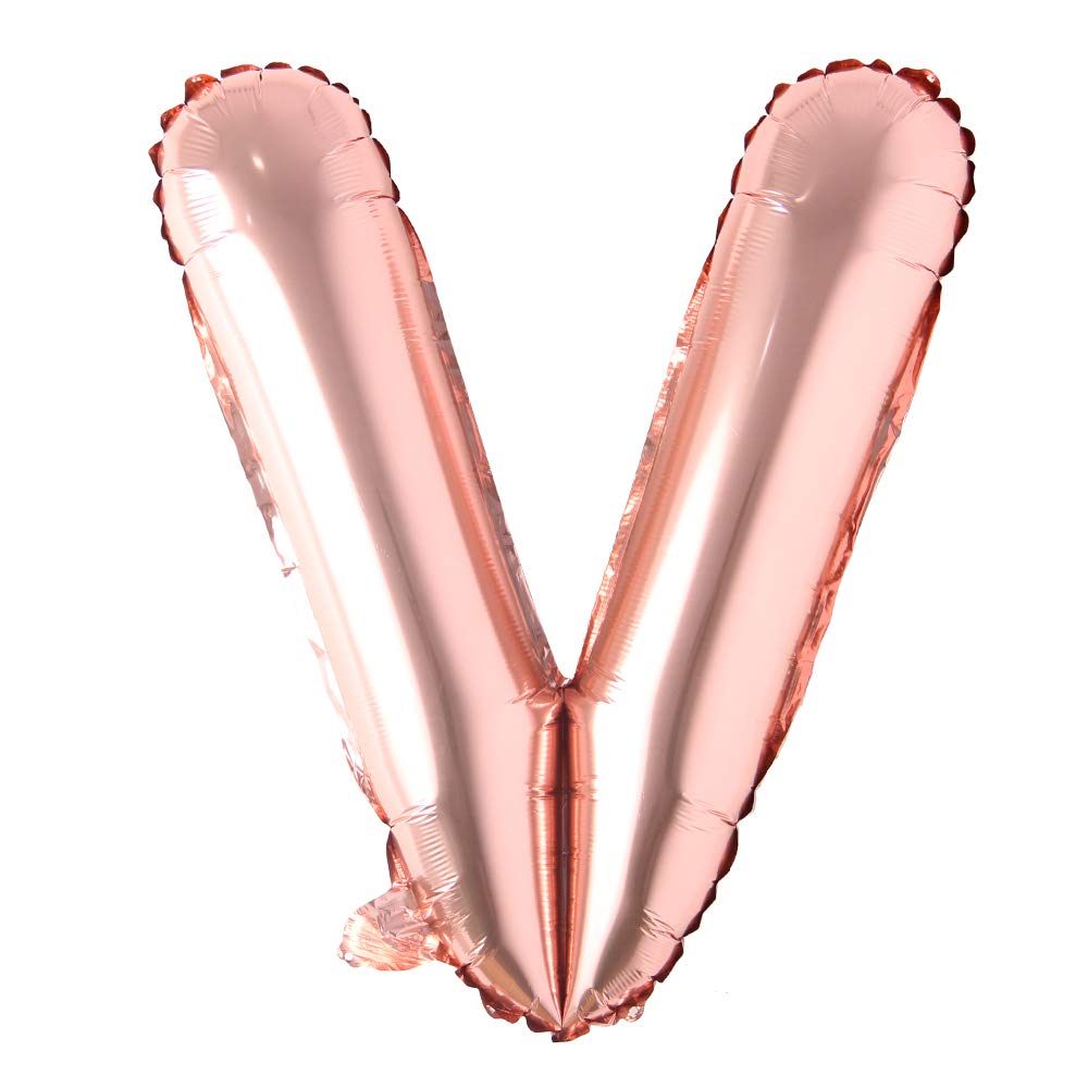 40 Inch Rose Gold Letter & Number Balloons - Foil Mylar Party Decorations With Helium