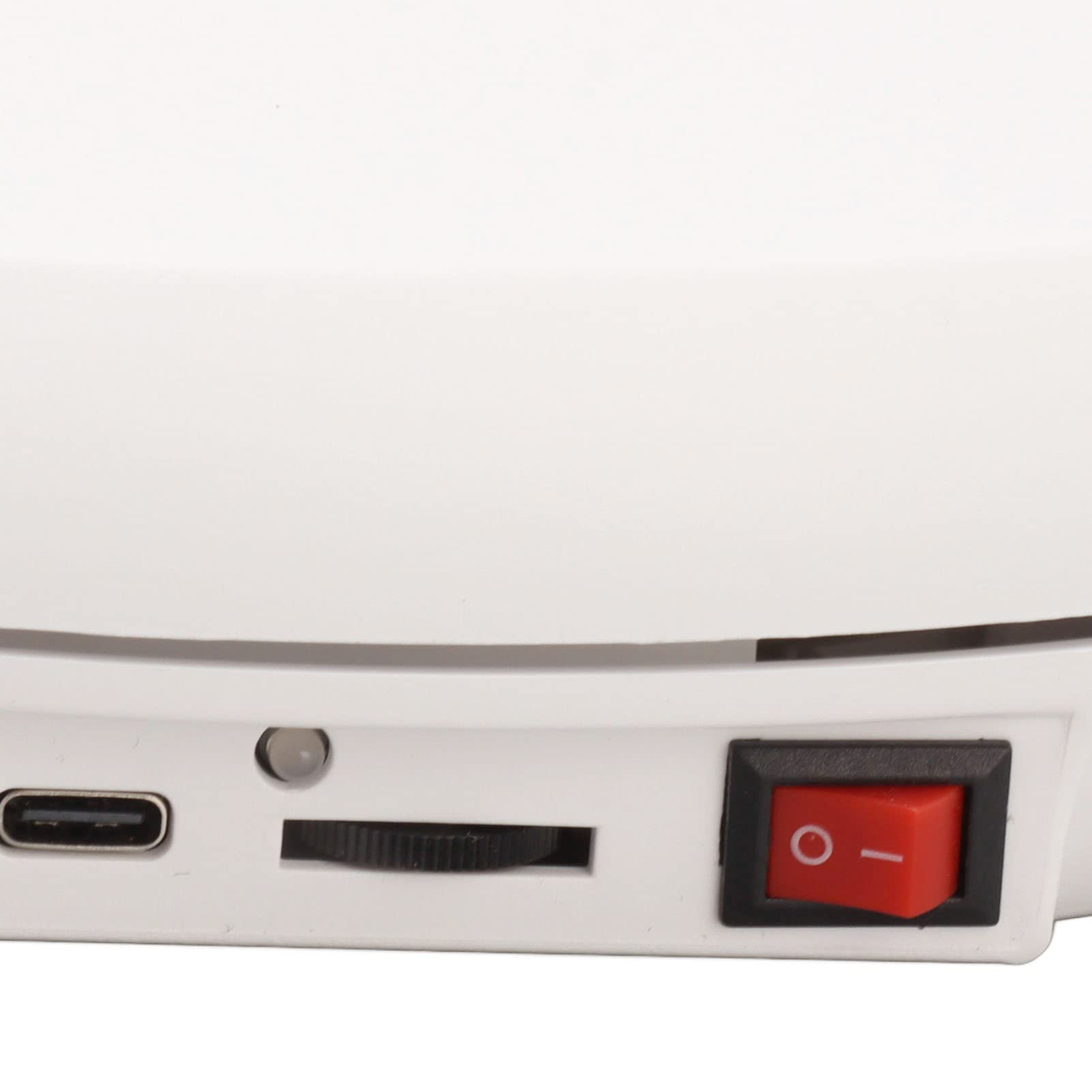 Annadue Mesa de Exhibición Giratoria Eléctrica, Soporte de Exhibición con Luz LED, Soporte de Silencioso de 25cm con Capacidad de Carga de 20kg para Joyería (WHITE)
