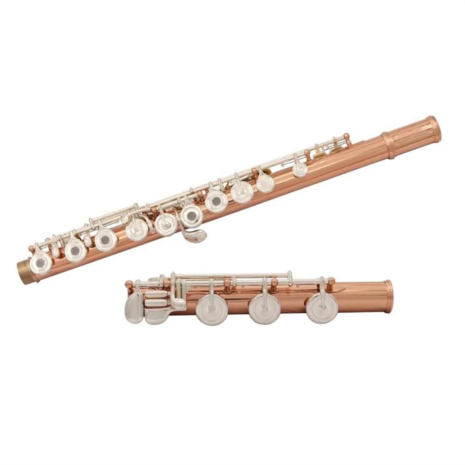 Professionale Flauto Traverso Chiavi Francesi Argentate Corpo Placcato Oro Rosa Flauto 17 Tasti Chiusi Zappe C Flauto Tono con Scatola