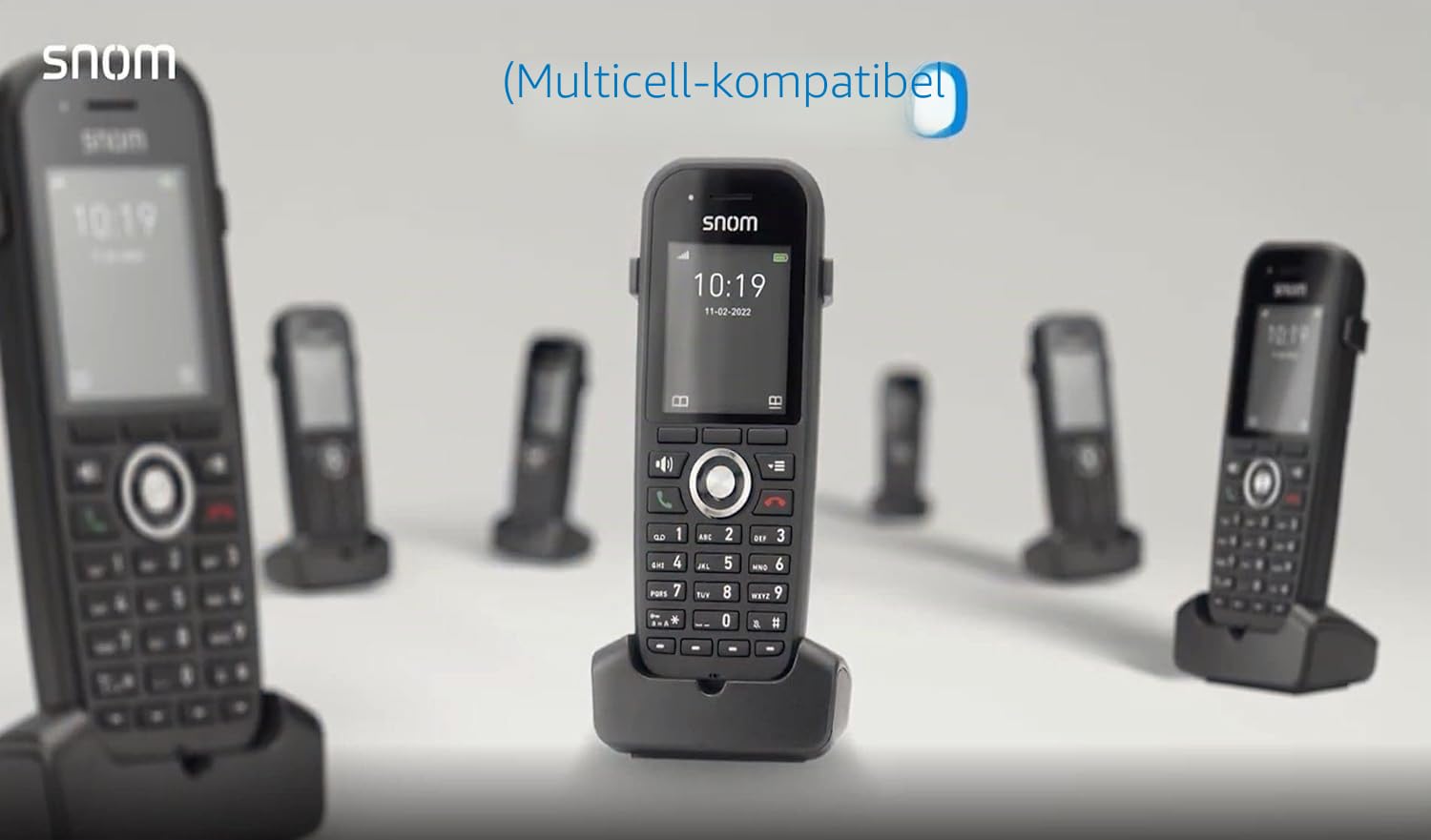 Snom M430 Schnurlos IP-DECT IP Telefon SIP Set - Fritz Fon C6 Fritzbox Kompatibel - Telefon Schnurlos Mit Anrufbeantworter* - Bis Zu 20 Mobilteile