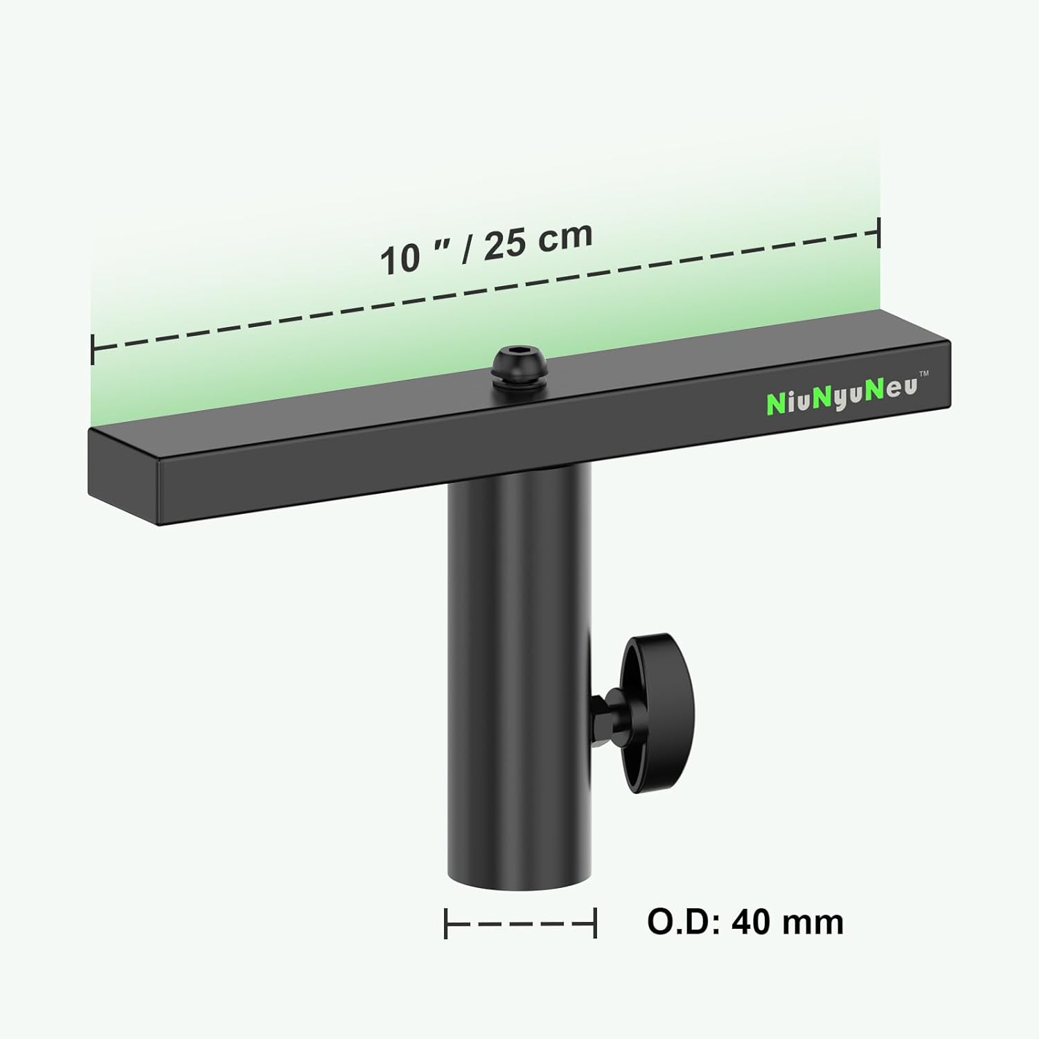 T-Bar Lighting Extension DJ Lighting Stand Cross Bar Single Light for Speaker Stand Tripod Mount