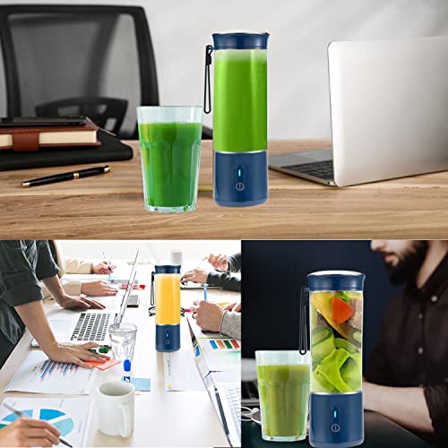 Portable Blender, Personal Blender for Smoothies and Shakes 14Oz Portable Blenders with 6 Blades and Rechargeable USB, Fruit Veggie Juicer Mini Blender Mixer Cup for Travel Sports - Image 7
