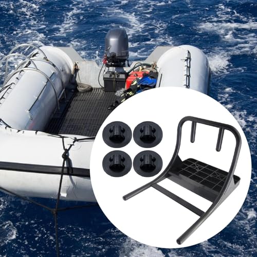 rockible Boat Motor Mount Bracket Set Fishing Kayak Sturdy Premium High Performance Easy to Install Holder Inflatable Boat Accessory
