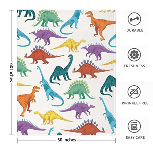 Dinosaur Blanket For Boys Girls Toddler Blankets For Bed Couch Crib Nursery Anime Dino Throw Dinosaur Gifts Soft Baby Blanket Kids Blanket For Daycare Premium Soft Flannel Throws 60"X50" #TOP6