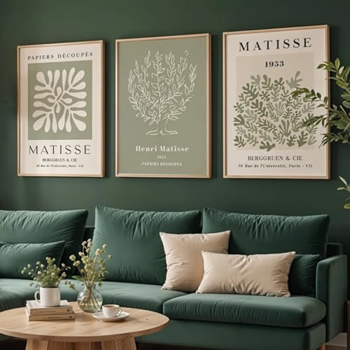 Plantes vertes en affiche abstraite Matisse décoration d'intérieur moderne 50x70cm