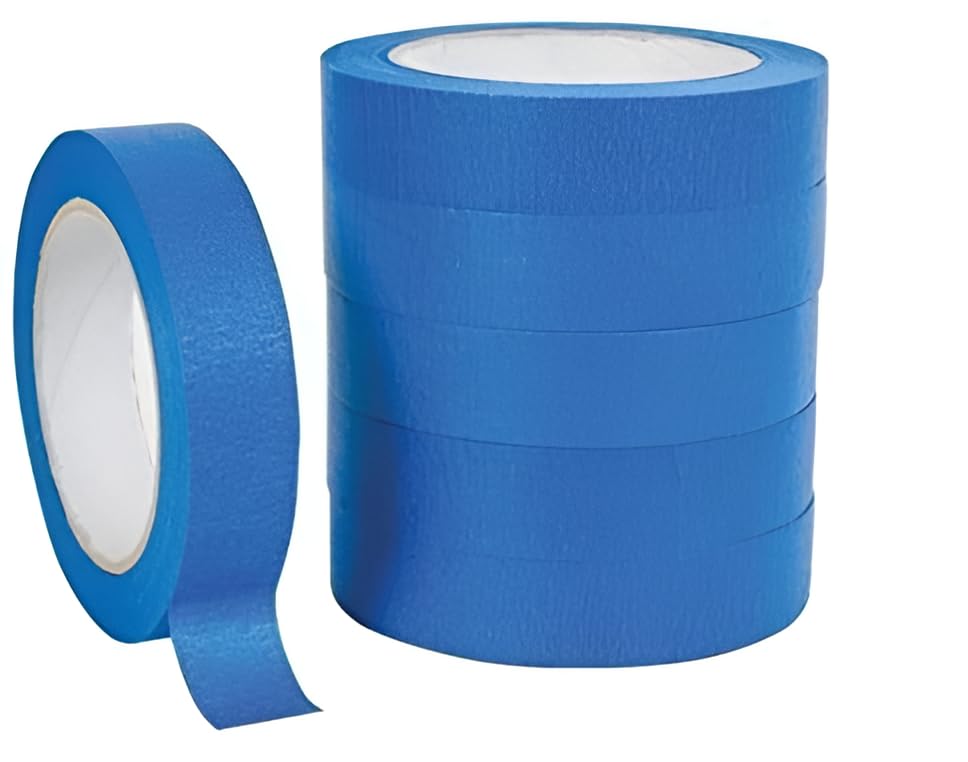 indigo® UV Resistant Blue Masking Tape – 25mm x 25m – Self Adhesive Decorating & Painter’s Tape – Durable, Clean Removal (Pack of 2)