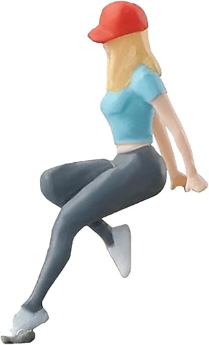 Esquirla Escena en miniatura Personas 164 Figuras de niña de resina 164 escala HO Figuras de niña simuladas Figuras de personas para escena en