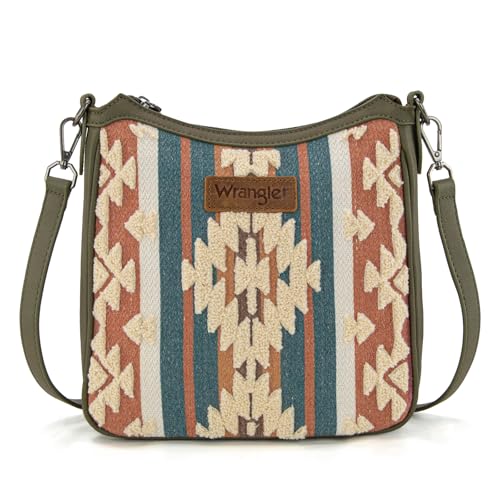 Wrangler Chenille Shoulder Bag for Women Western Women's Crossbody bags Aztec Top-handle Bags