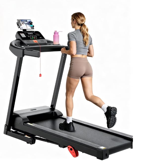 Image of App Control, Quiet Running, 300 lb Capacity, Shock‑Absorbing Deck, Walking Jogging Running Machine