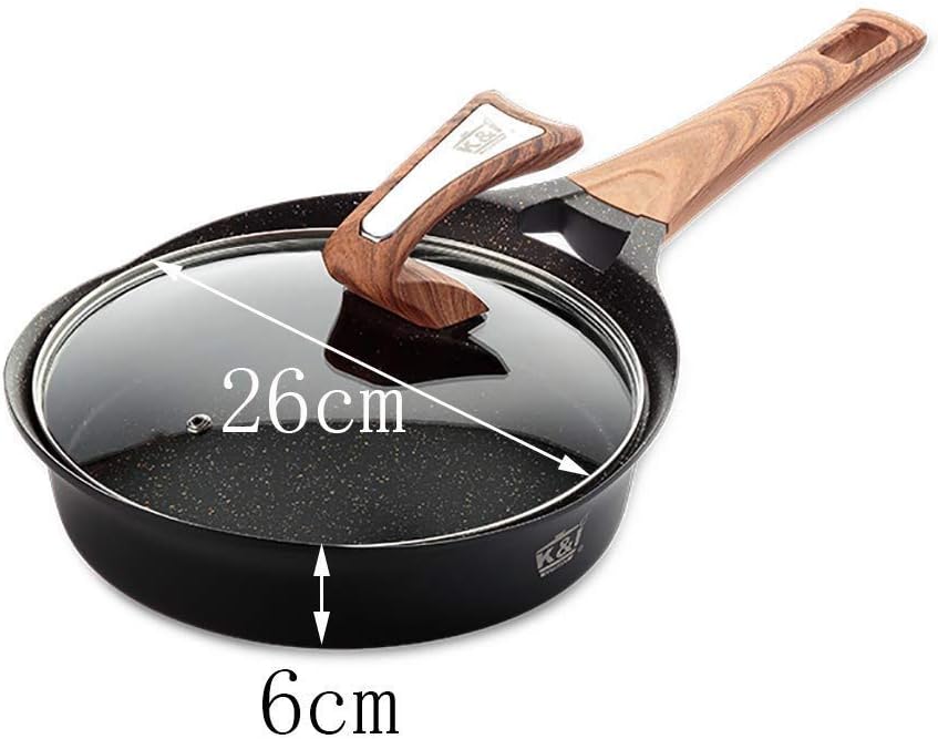 Nonstick Thermo-Spot Heat Indicator Fry Pan Cookware (Size : 245.5cm) (26 * 6cm)