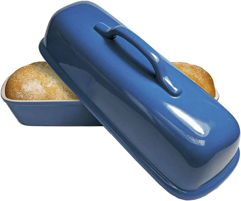 Sassafras Superstone Covered Bread Baker with Lid - Bisque Glazed Exterior and Unglazed Interior Stoneware Bakeware - Bakes an Artisan Italian Bread with Crusty Crust and a Light Crumb product thumbnail 10