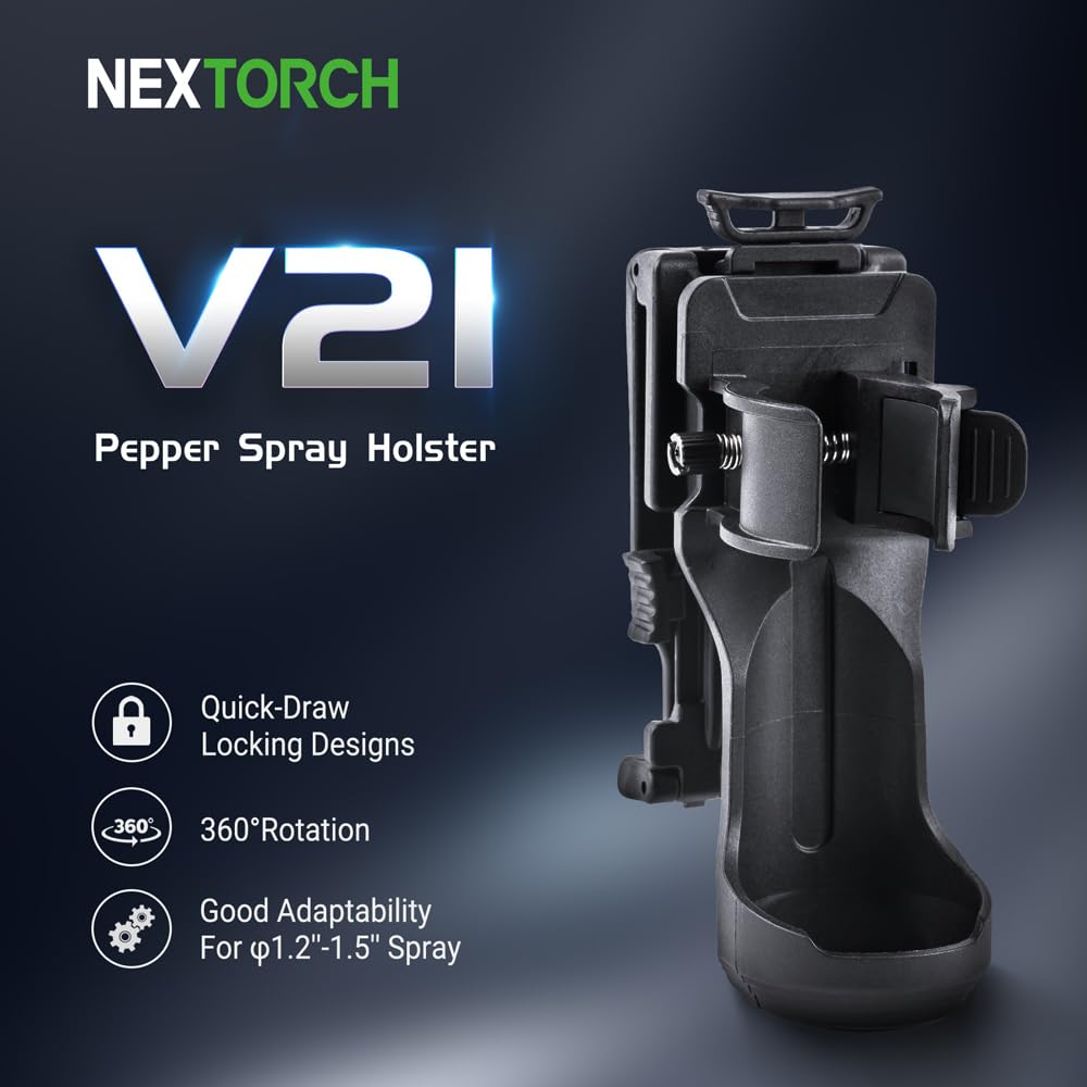 Quick Release/Duty Belt/MOLLE Vest Rotatable Clip Holster Tactical Pepper Spray Carry Case